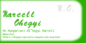 marcell ohegyi business card